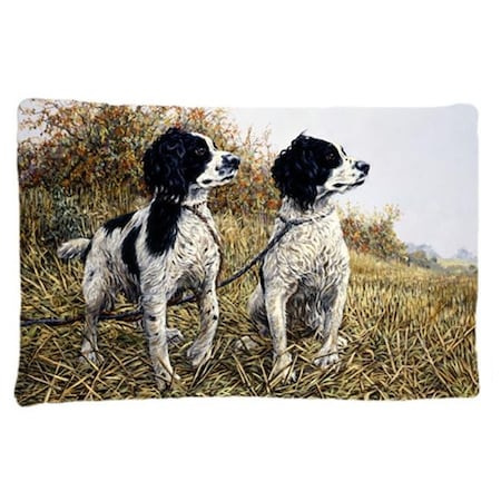 Carolines Treasures Carolines Treasures HMHE0001PILLOWCASE Two Springer Spaniels by Michael Herring Fabric Standard Pillowcase HMHE0001PILLOWCASE